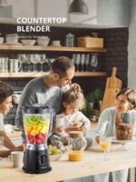 Reemix Blender, 50oz Countertop Blender - 2 Adjustable Speeds + Pulse, Dual Safety Locks, Dishwasher-Safe Pitcher for Smoothies, Crushing Ice & Family Meals - Image 8