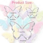 3 Pcs Butterfly Cookie Cutter Set, Stainless Steel Butterflies Shaped Baking Molds, Sandwich Cutter, Butterfly Fondant Biscuit Cutters for Biscuit, DIY Cake Craft, Pastry Decoration (3 Sizes) - Image 3