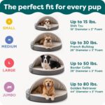 Furhaven 44" Round Orthopedic Dog Bed for Large Dogs w/ Removable Washable Cover, For Dogs Up to 80 lbs - Sherpa & Suede Snuggery - Espresso, 44-inch - Image 7