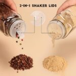 24Pcs Spice Jars with Label, 4oz Empty Square Seasoning Containers, Spice Jars with Shaker Lids, Small Spice Bottles for Salt, Herbs, Sugar, Pepper, Seasoning Jars for Spice Rack, Cabinet, or Drawer - Image 6