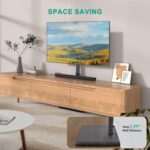 WALI Floor TV Stand with Power Outlet, Tall TV Stand Mount for 32-75 inch TV up to 110 lbs, Swivel and Height Adjustable TV Stands with Wood Base for Bedroom, Living Room(TVDVD-7P), Black - Image 9