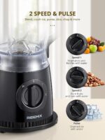 Reemix Blender, 50oz Countertop Blender - 2 Adjustable Speeds + Pulse, Dual Safety Locks, Dishwasher-Safe Pitcher for Smoothies, Crushing Ice & Family Meals - Image 3