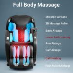 MYNTA Massage Chair Full Body, Zero Gravity SL Track Heavy Duty Massage Recliner Chair with Heat, 12 Auto Modes for Home, M1612 Charcoal - Image 5