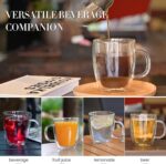 YUNCANG Double Wall Coffee Mugs, (4-Pcak) 16 Ounces-Clear Glass Cups with Handle,lnsulated,Cappuccino,Tea,Latte Cups,Beverage Glasses Heat Resistant - Image 5