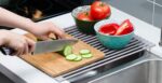 Surpahs 20.5 x 13.1 Inch Roll-Up Dish Drying Rack, Fits Across Sink Openings up to 19.5 Inches, Heavy-Duty Premium Silicone, Strong Support, Non-Slip, Heat-Resistant, Warm Gray - Image 7