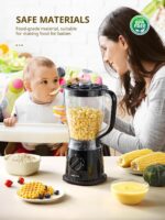 Reemix Blender, 50oz Countertop Blender - 2 Adjustable Speeds + Pulse, Dual Safety Locks, Dishwasher-Safe Pitcher for Smoothies, Crushing Ice & Family Meals - Image 5