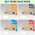 TICONN Clear Safety Glasses for Men and Women, Safety Goggles with Scratch Impact Resistant Meets ANSI Z87.1 Standard - Image 3