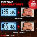Alpha Grillers Meat Thermometer Digital - Kitchen Oven Thermometer for Cooking Food, Grilling, BBQ Smoker - 7 Preset Temperature Alerts, Timer, Alarm, & Stainless Steel Temperature Probe - Image 5