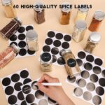 24Pcs Spice Jars with Label, 4oz Empty Square Seasoning Containers, Spice Jars with Shaker Lids, Small Spice Bottles for Salt, Herbs, Sugar, Pepper, Seasoning Jars for Spice Rack, Cabinet, or Drawer - Image 8