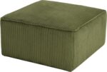 Christopher Knight Home Kyle Corduroy Woven Upholstery Square Ottoman, Living Room Sofa Ottoman with Wood Frame, Comfy Seating Experience with Dense Foam Padding, Non-Marking Foot Caps, Olive Green - Image 8