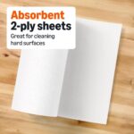 Amazon Basics 2-Ply Flex-Sheets Paper Towels, 2-Pack, 150 Sheets per Roll, 2 Basics Rolls = 6 Regular Rolls, for Everyday Use, Spills and Messes - Image 4