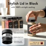 EDELHAUS Glass Spice Jars with Label and Black Lids (24 x 4oz) Spice Containers with 240 Labels, Shaker Inserts, Steel Funnel, Empty Square Seasoning Organizer for Spice Rack, Cabinet, Drawer - Image 8
