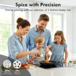 EDELHAUS Glass Spice Jars with Label and Black Lids (24 x 4oz) Spice Containers with 240 Labels, Shaker Inserts, Steel Funnel, Empty Square Seasoning Organizer for Spice Rack, Cabinet, Drawer - Image 5