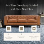 POLY & BARK Essex 89” Full-Grain Italian Leather Sofa – Tufted Back, Feather-Down Comfort, Solid Wood Frame, Cognac Tan - Image 9