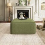 Christopher Knight Home Kyle Corduroy Woven Upholstery Square Ottoman, Living Room Sofa Ottoman with Wood Frame, Comfy Seating Experience with Dense Foam Padding, Non-Marking Foot Caps, Olive Green - Image 4