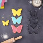 3 Pcs Butterfly Cookie Cutter Set, Stainless Steel Butterflies Shaped Baking Molds, Sandwich Cutter, Butterfly Fondant Biscuit Cutters for Biscuit, DIY Cake Craft, Pastry Decoration (3 Sizes) - Image 9